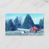Kerstboom Boerderij Winter Visitekaartje (Achterkant)