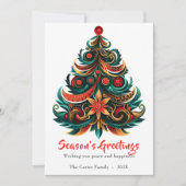 Kerstboom Boheemse vakantie flat Kaart (Voorkant)