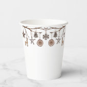 Kerstboom | Boho Winter Vrijgezellenfeest Papieren Bekers (Achterkant)