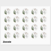 Kerstboom | Boho Winter Vrijgezellenfeest Ronde Sticker (Vel)