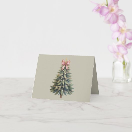 Kerstboom Boog Coquette Kerstmis Kaart (Orchidee)