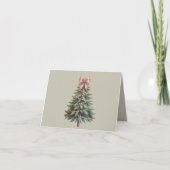 Kerstboom Boog Coquette Kerstmis Kaart (Voorkant)