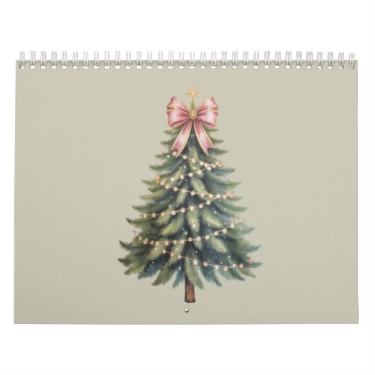 Kerstboom Boog Coquette Kerstmis Kalender (Hoes)