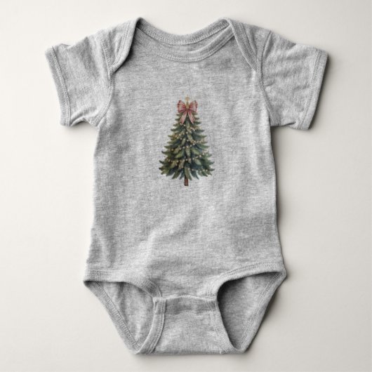 Kerstboom Boog Coquette Kerstmis Romper (Voorkant)