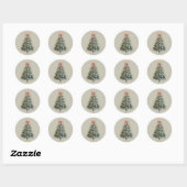 Kerstboom Boog Coquette Kerstmis Ronde Sticker (Vel)