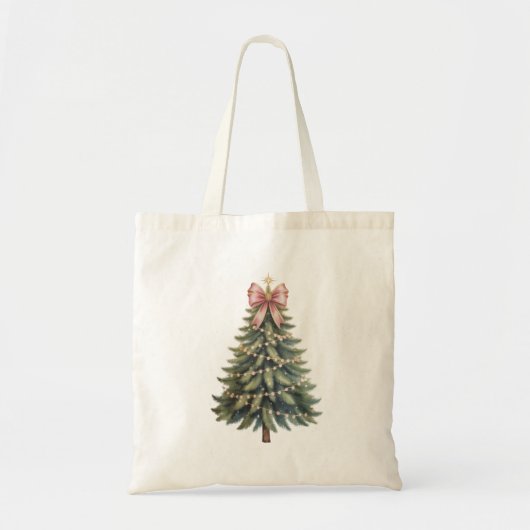 Kerstboom Boog Coquette Kerstmis Tote Bag (Voorkant)