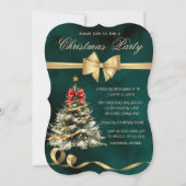 Kerstboom Boog, Groene Kerstparty Kaart (Voorkant)