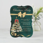 Kerstboom Boog, Groene Kerstparty Kaart (Staand voorkant)