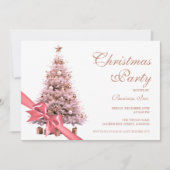 Kerstboom Boog Kerstvakantie Corporate Rose Goud Kaart (Voorkant)