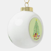 Kerstboom Bord Groen Keramische Bal Ornament (Links)