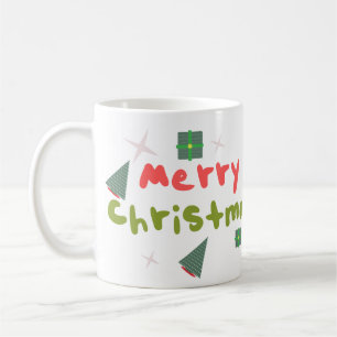 Kerstboom Borrelende Letters Kerstmis Koffiemok