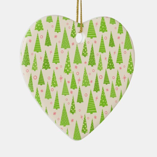 Kerstboom Bos Aanpasbaar Retro Keramisch Ornament (Rechts)