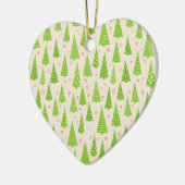 Kerstboom Bos Aanpasbaar Retro Keramisch Ornament (Links)