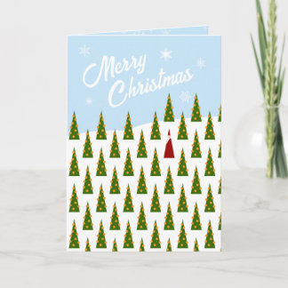 Kerstboom Bos Feestdagen Kaart