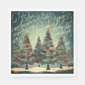 Kerstboom Bos Viering Servet (Voorkant)