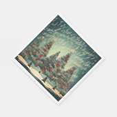 Kerstboom Bos Viering Servet (Hoek)