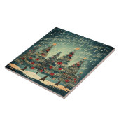 Kerstboom Bos Viering Tegeltje (Zijkant)