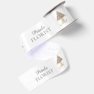 Kerstboom Boutique Bloemist Branding, Noel     Satijnen Lint