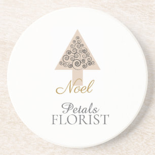 Kerstboom Boutique Bloemist Branding, Noel Zandsteen Onderzetter