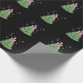 Kerstboom Bow kerstvakantie Cadeaupapier (Hoek)