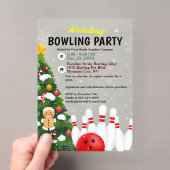 Kerstboom Bowling Feestje Acryl Uitnodigingen (Insitu (Draagbaar))