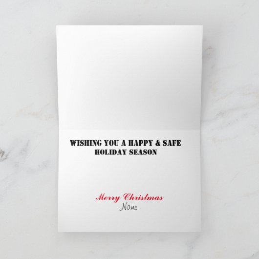 Kerstboom & Brandblusser Kerstkaart Kaart (Binnen)