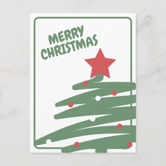 Kerstboom Briefkaart (Voorkant)