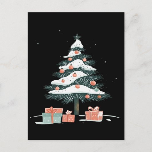 Kerstboom briefkaart (Voorkant)