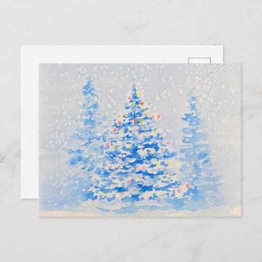 Kerstboom briefkaart (Voorkant / Achterkant)