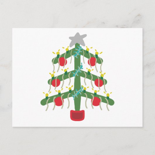 Kerstboom Briefkaart (Voorkant)
