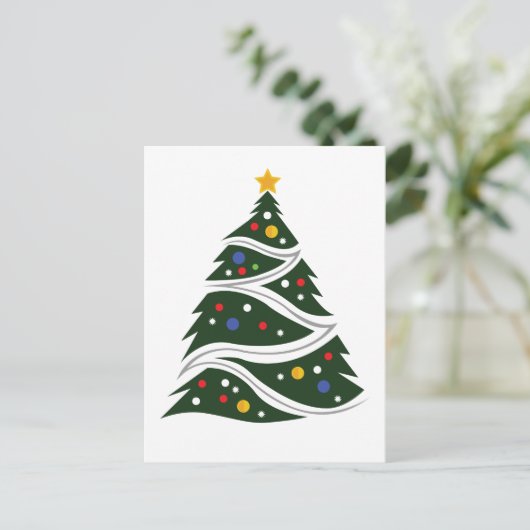 kerstboom briefkaart (Staand voorkant)