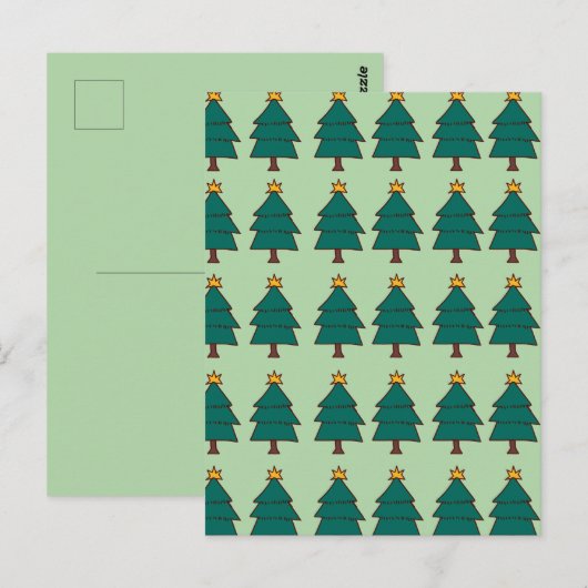 Kerstboom  briefkaart (Voorkant / Achterkant)