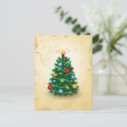 Kerstboom, briefkaart (Staand voorkant)