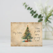 kerstboom briefkaart (Staand voorkant)