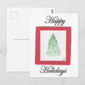 kerstboom briefkaart (Voorkant / Achterkant)