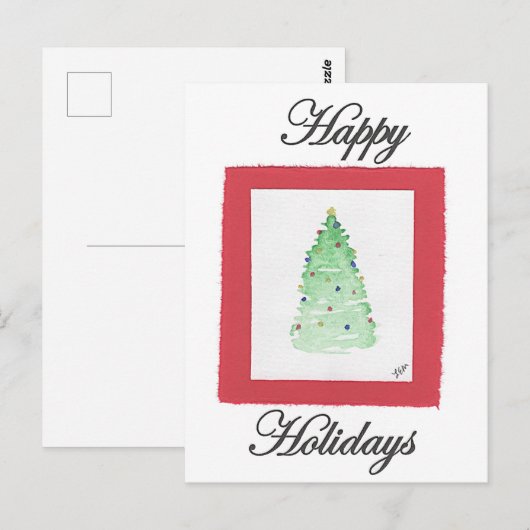 kerstboom briefkaart (Voorkant / Achterkant)