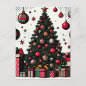kerstboom briefkaart (Voorkant)