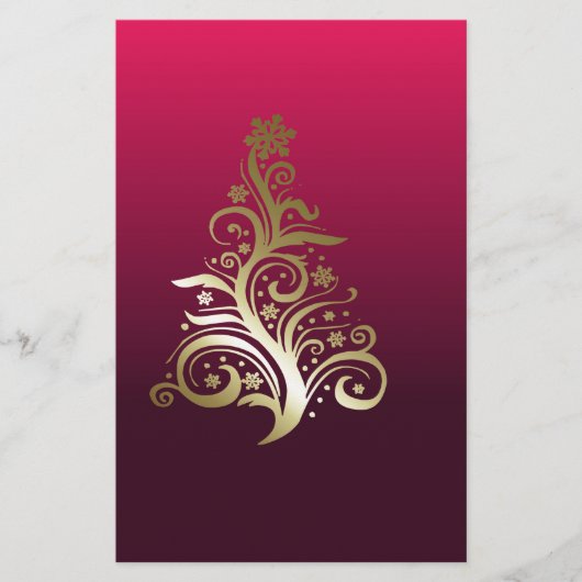 kerstboom briefpapier (Voorkant)