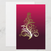 kerstboom briefpapier (Voorkant / Achterkant)