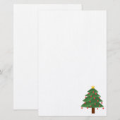 Kerstboom Briefpapier (Voorkant / Achterkant)