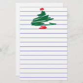 kerstboom briefpapier (Voorkant / Achterkant)