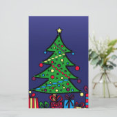 Kerstboom Briefpapier (Staand voorkant)