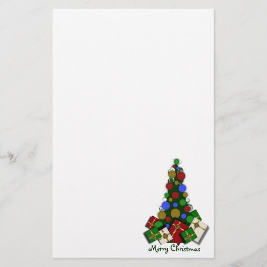 kerstboom Briefpapier (Voorkant)