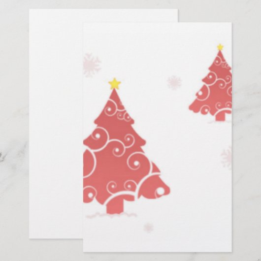 kerstboom Briefpapier (Voorkant / Achterkant)