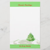 Kerstboom Briefpapier (Voorkant)