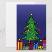Kerstboom Briefpapier (Voorkant / Achterkant)