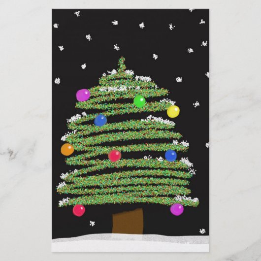 kerstboom briefpapier (Voorkant)