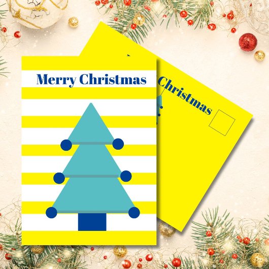 Kerstboom Bright Kleurrijke Groet Briefkaart