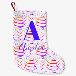 Kerstboom, Bright Monogram naam Kleine Kerstsok