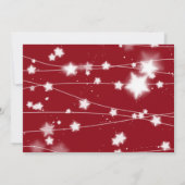 Kerstboom Bright Stars Kerstfeest Maroon Kaart (Achterkant)